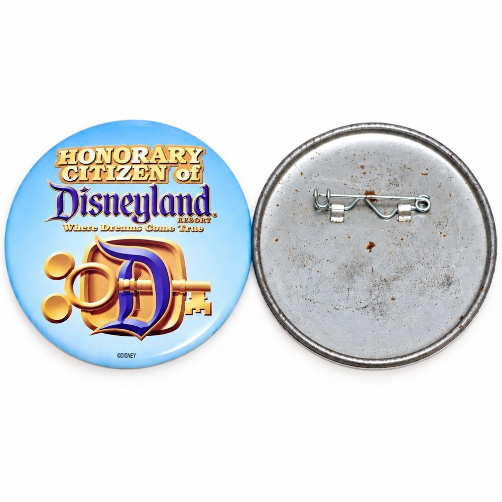 Vintage Disney Parks Honorary Citizen of Disneyland Resort 3 Inch Button Pin